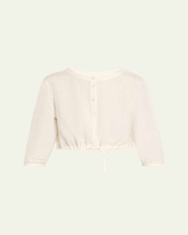 New Jinny Linen Crop Blouse